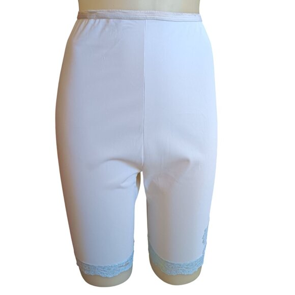Vtg 60s Hollywood Vassarette Petti Pant Nylon Sz 4 Knickers Bloomers Blue - Picture 1 of 6
